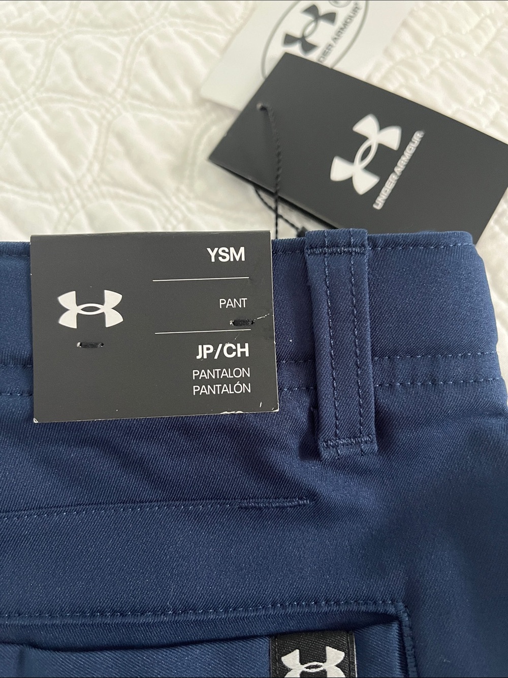 Under Armour Boys Navy golf/Chino-Style Performance Pants - Picture 2 of 5